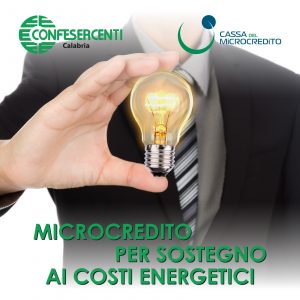 confesercenti calabria microcredito per costi energetici