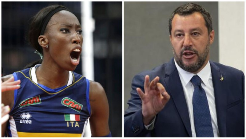 Paola Egonu e Matteo Salvini