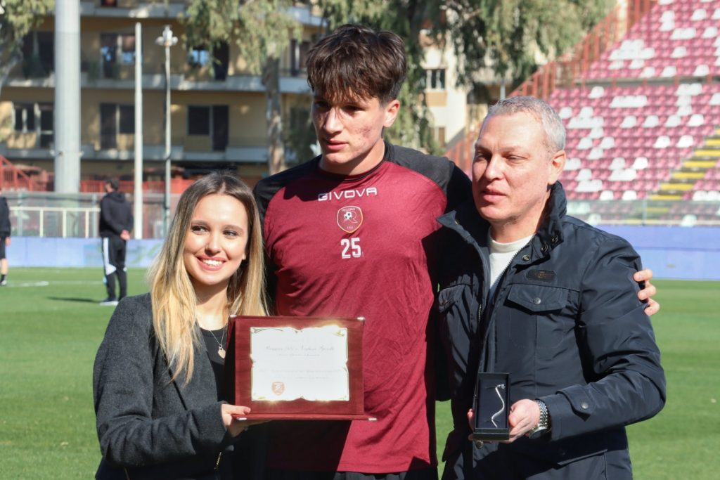 Reggina-Pisa premiazione Fabbian