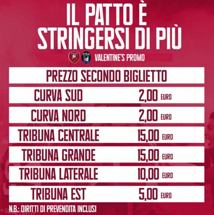 promo speciale reggina-pisa