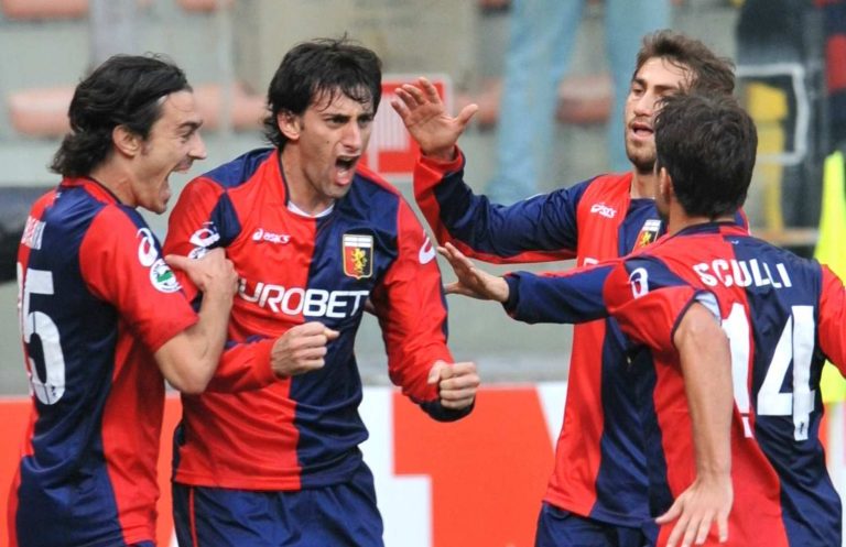 Genoa-Reggina 4-0 esultanza gol Milito