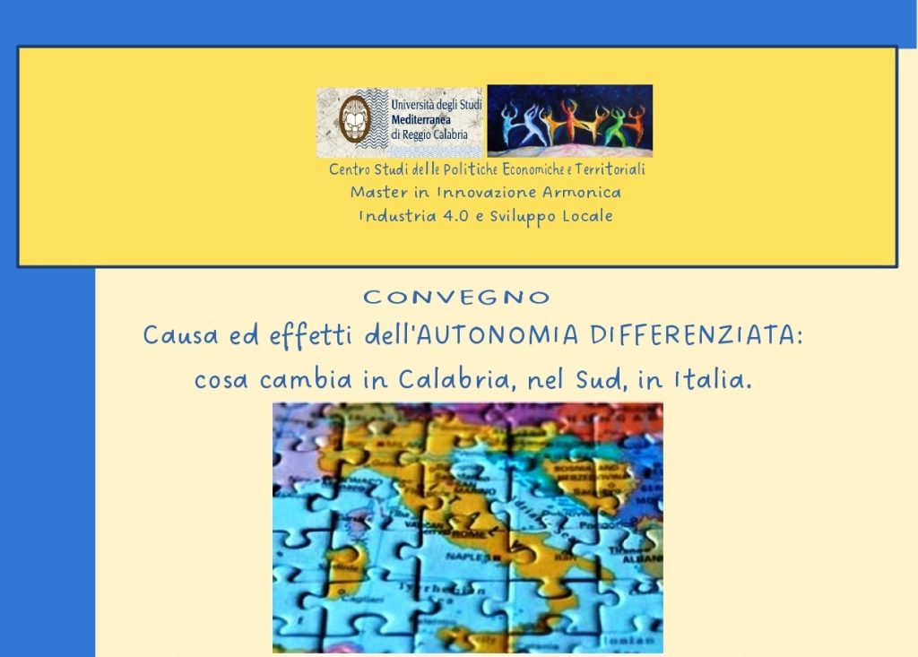 Autonomia Differenziata, cosa cambia in Calabria: il Convegno all
