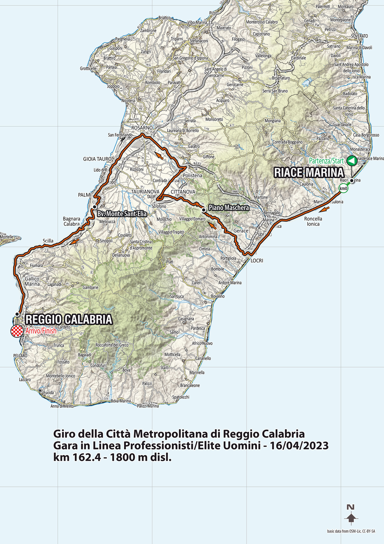 Planimetria Giro di Reggio Calabria