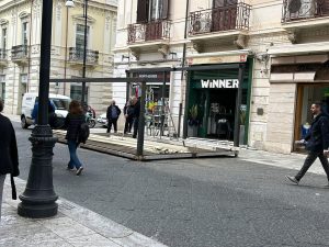 Rimozione dehors Corso Garibaldi Reggio Calabria