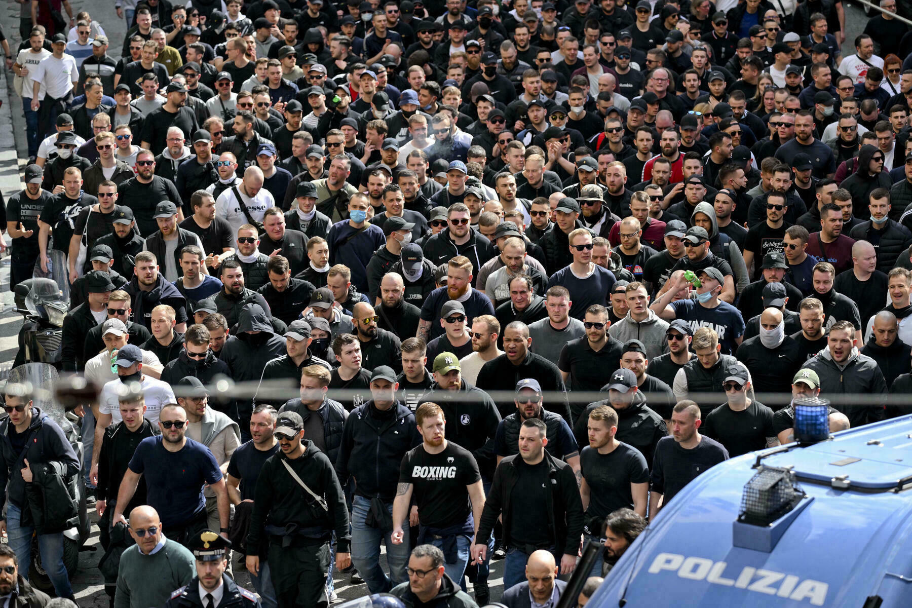 Tifosi Eintracht a Napoli