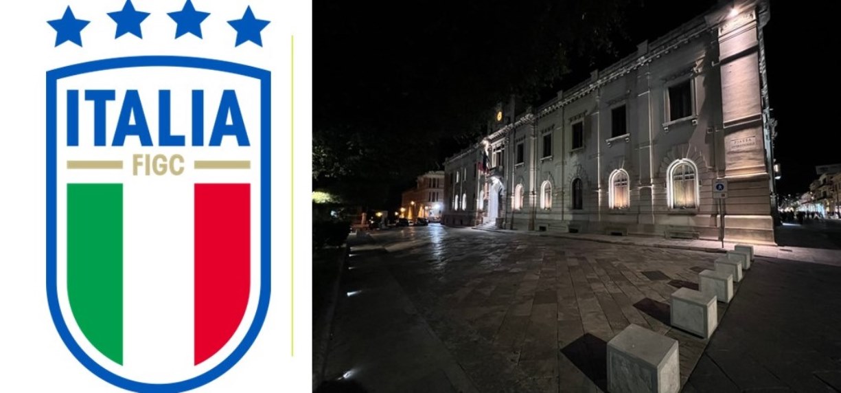 logo italia e palazzo san giorgio