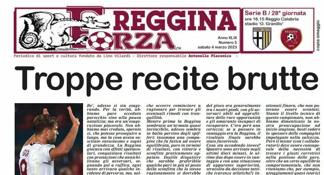 numero forza reggina