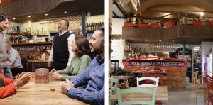 ristorante reggino a budapest con sciarpa forza reggina