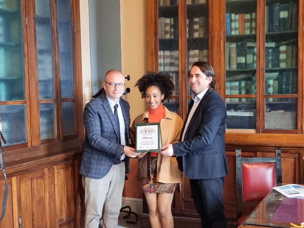 Consegna targa Cristina Parku Corrireggio 2023