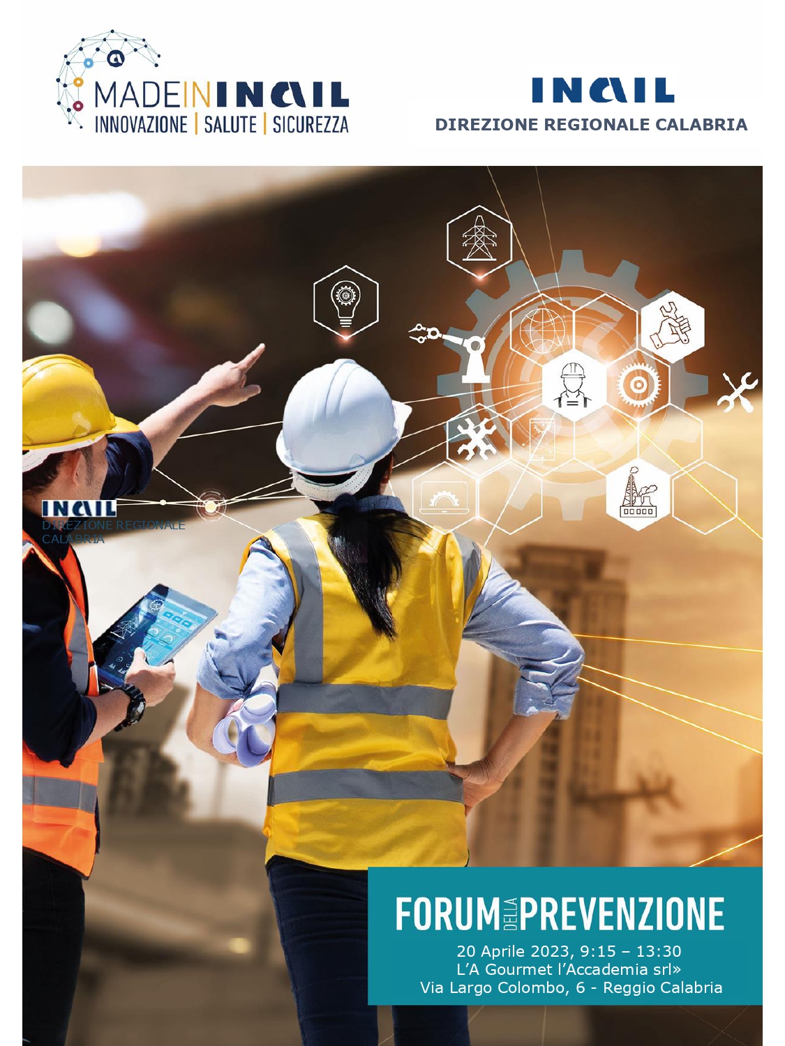 Locandina Inail evento 20 aprile 2023