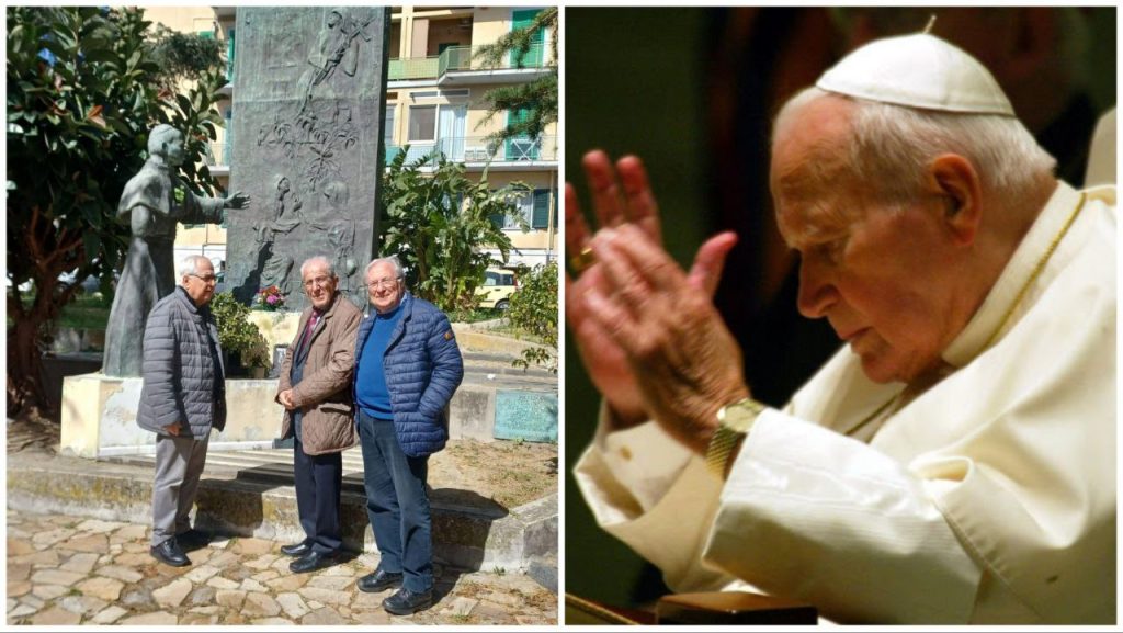 A Messina un omaggio al monumento di Papa Wojtyla