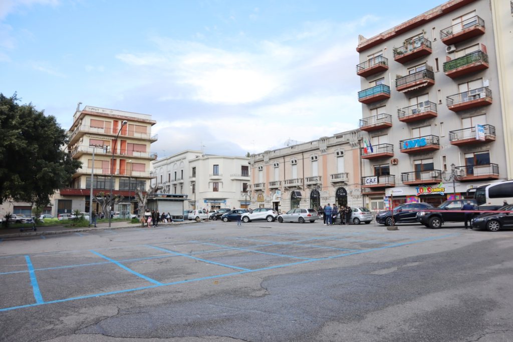 Recinzione lavori scavi Piazza Garibaldi Reggio Calabria