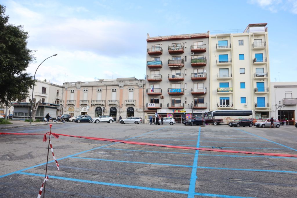 Recinzione lavori scavi Piazza Garibaldi Reggio Calabria