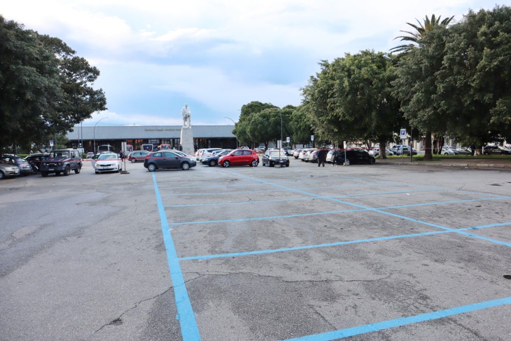 Recinzione lavori scavi Piazza Garibaldi Reggio Calabria