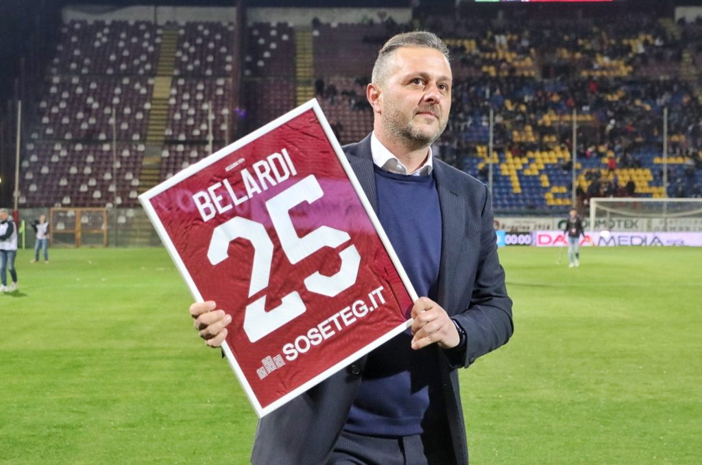 Reggina-Brescia premiazione e accoglienza Belardi