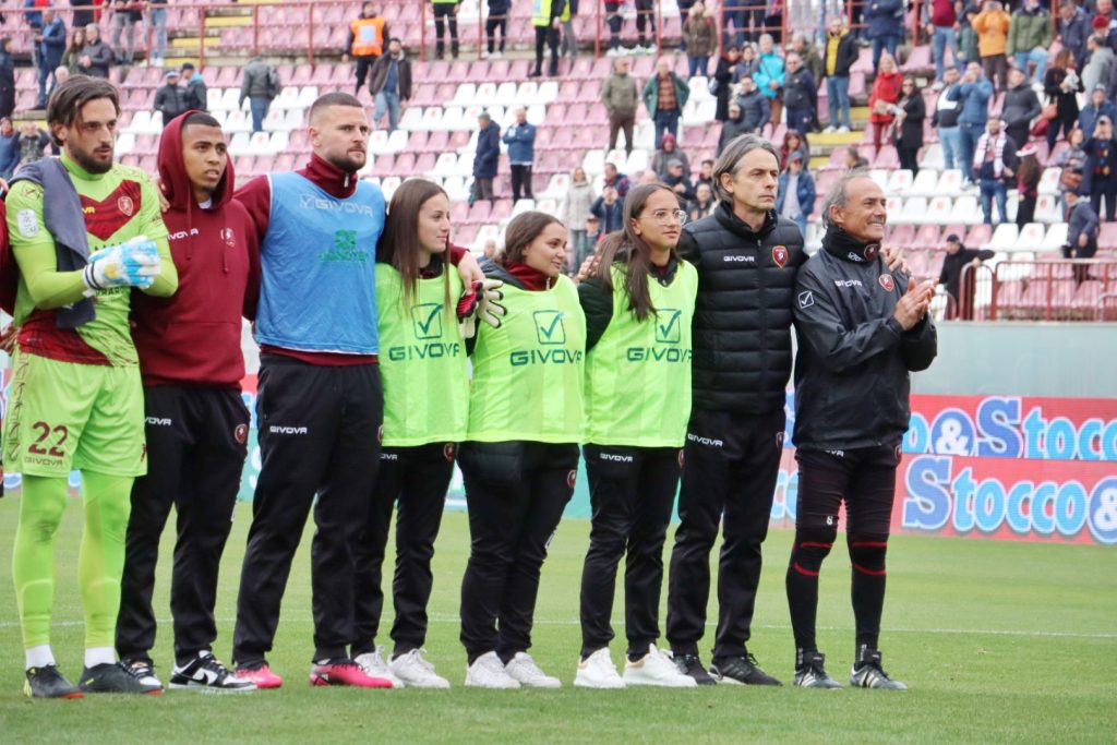 Reggina-Venezia festeggiamenti a fine gara