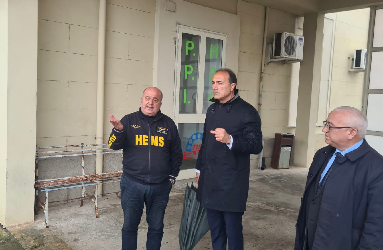 Sopralluogo Oppido Mamertina piazzola eliambulanza
