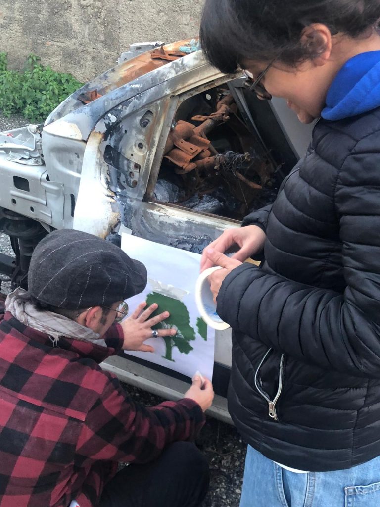 auto incendiata centro noi ragazzi di oggi