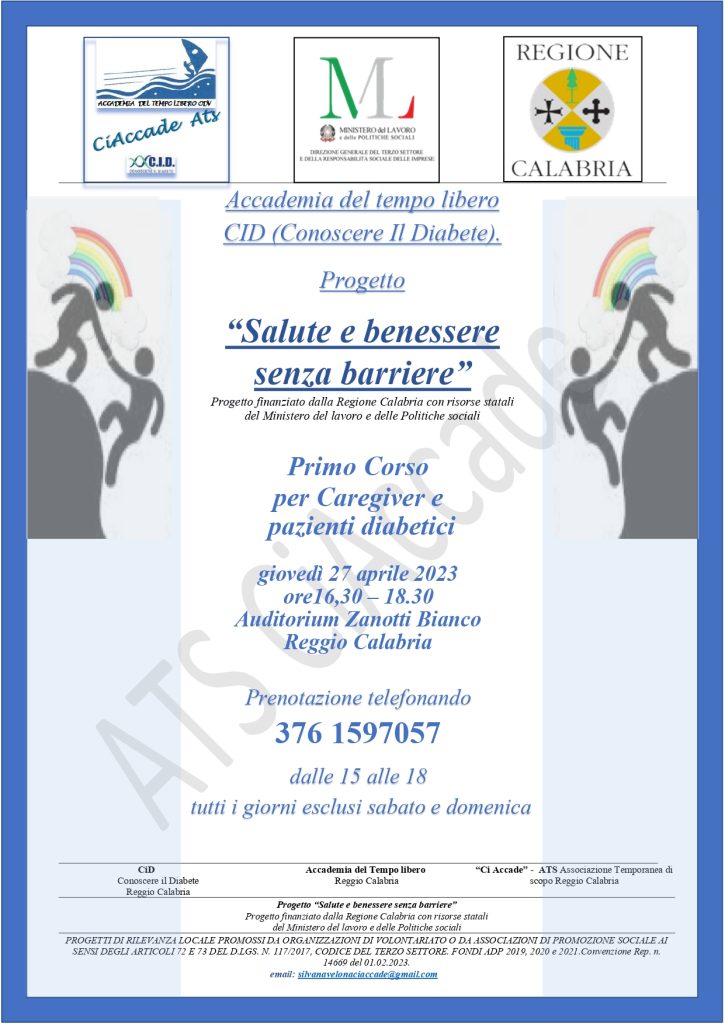 locandina informativa corso badanti con ciaccade