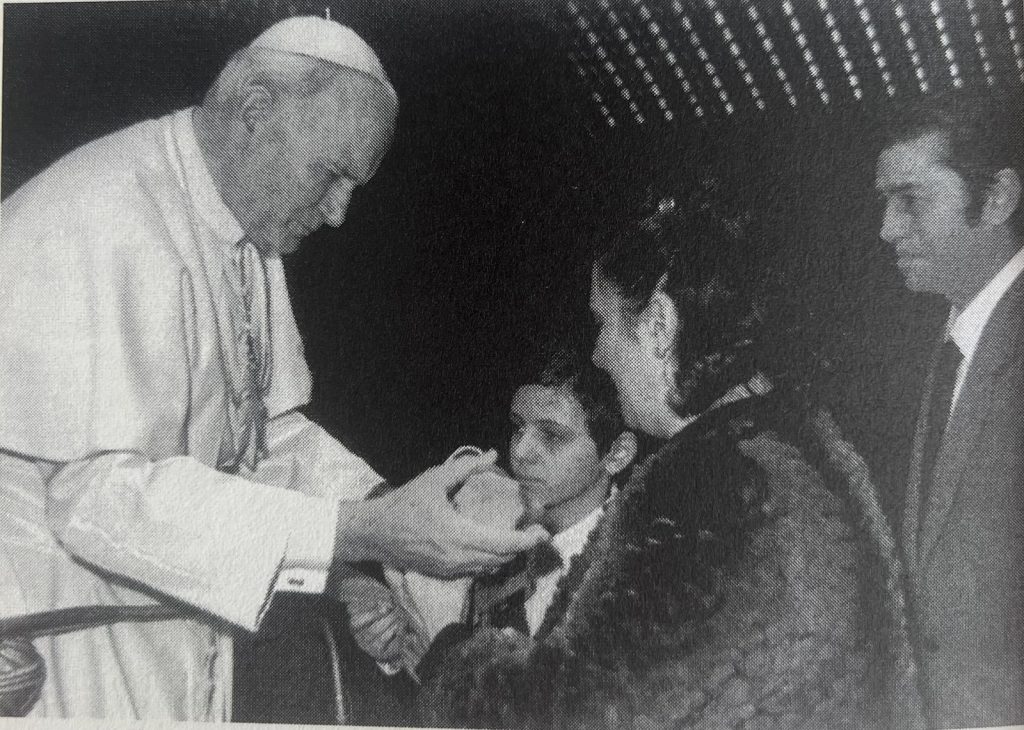 Papa Giovanni Paolo II - Rocco Lupini - Fausta Rigoli - Giuseppe Lupini