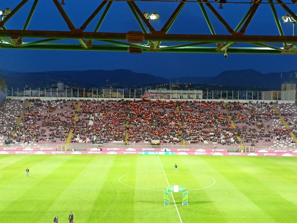 Reggina-Ascoli coreografia luci