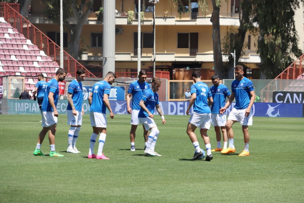 Reggina-Como prepartita riscaldamento
