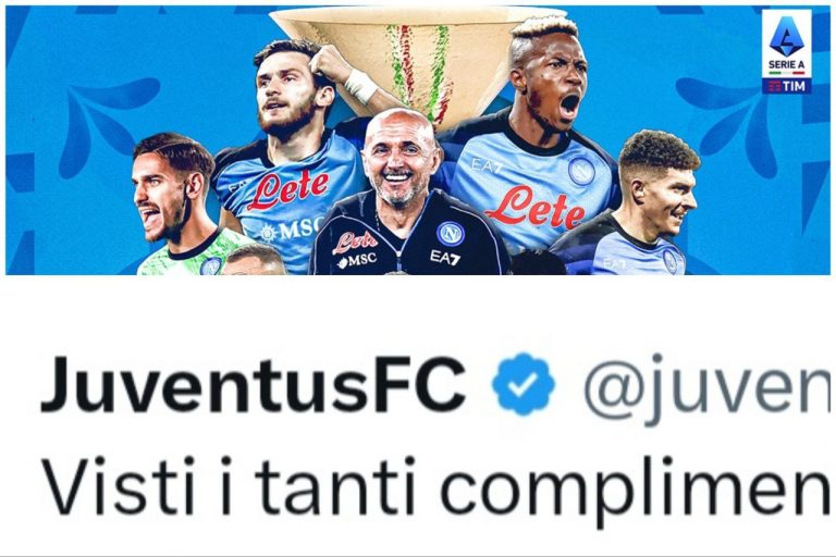 Scudetto Napoli auguri Juventus