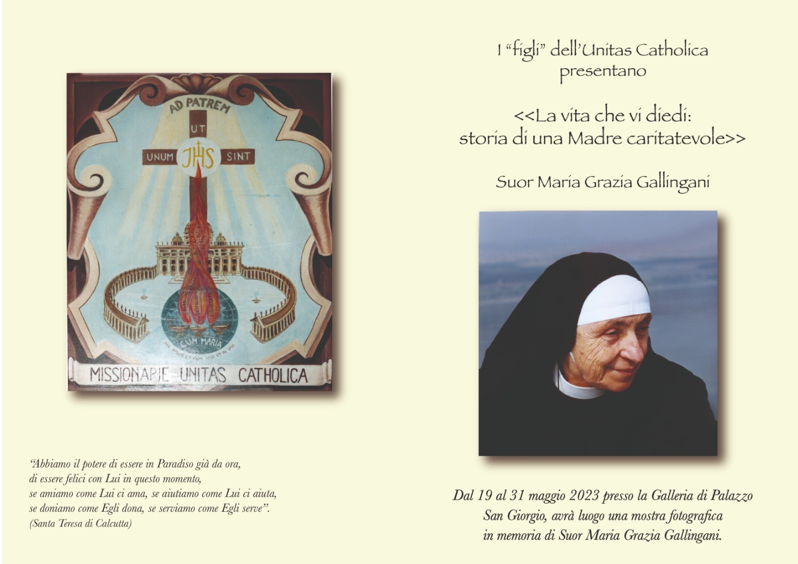 Suor Maria Grazia Gallingani