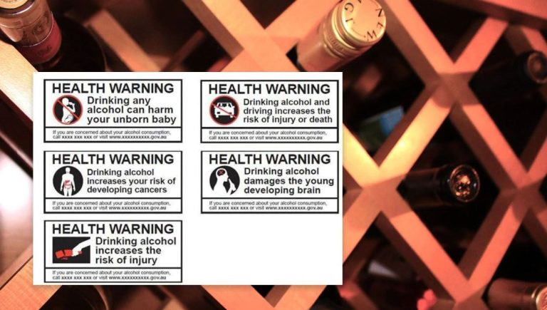 etichetta sanitaria irlandese su vino e alcol è legge