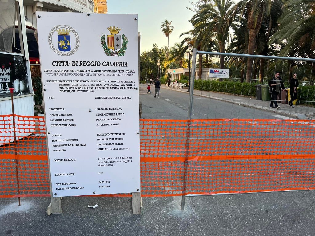 lavori lungomare asfalto