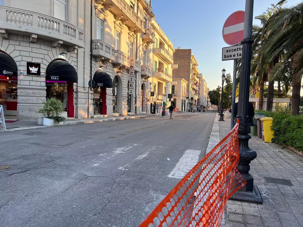 lavori lungomare asfalto