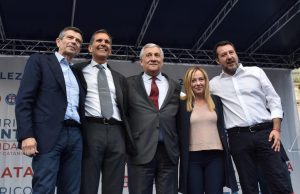 lupi salvini meloni tajani comizio catania