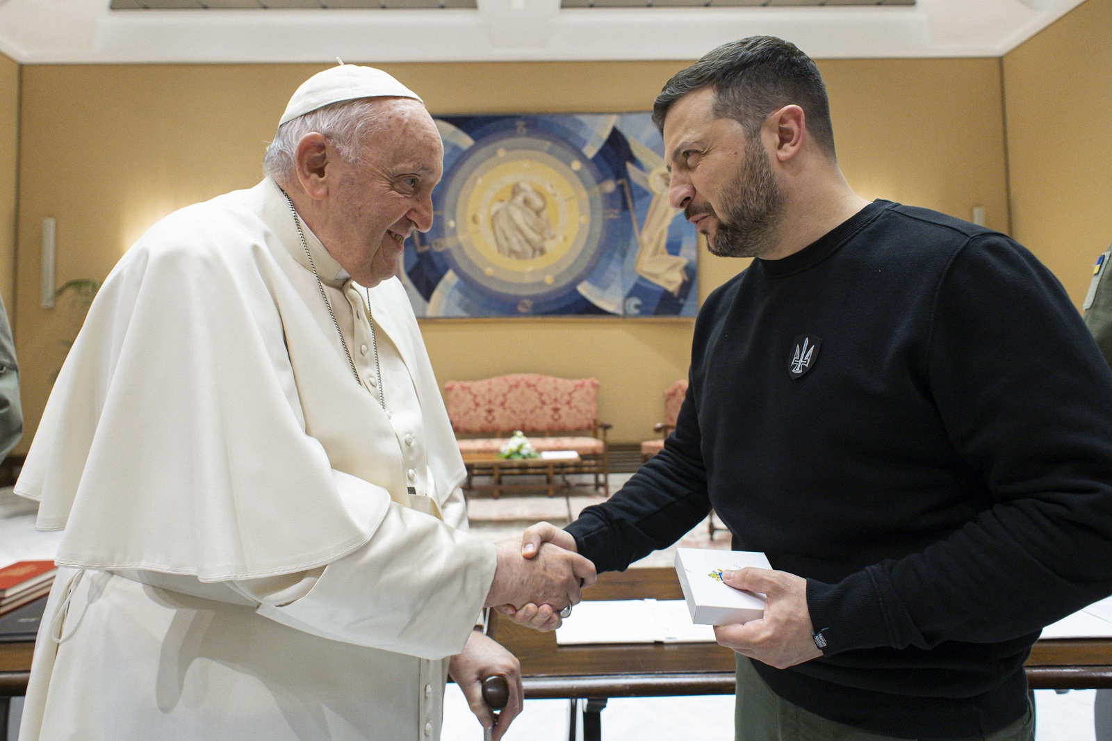 Pope Francis meets Ukraine’s President Volodymyr Zelensky