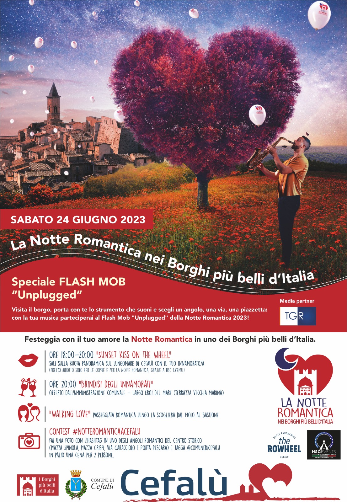 locandina notte romantica borgo cefalù