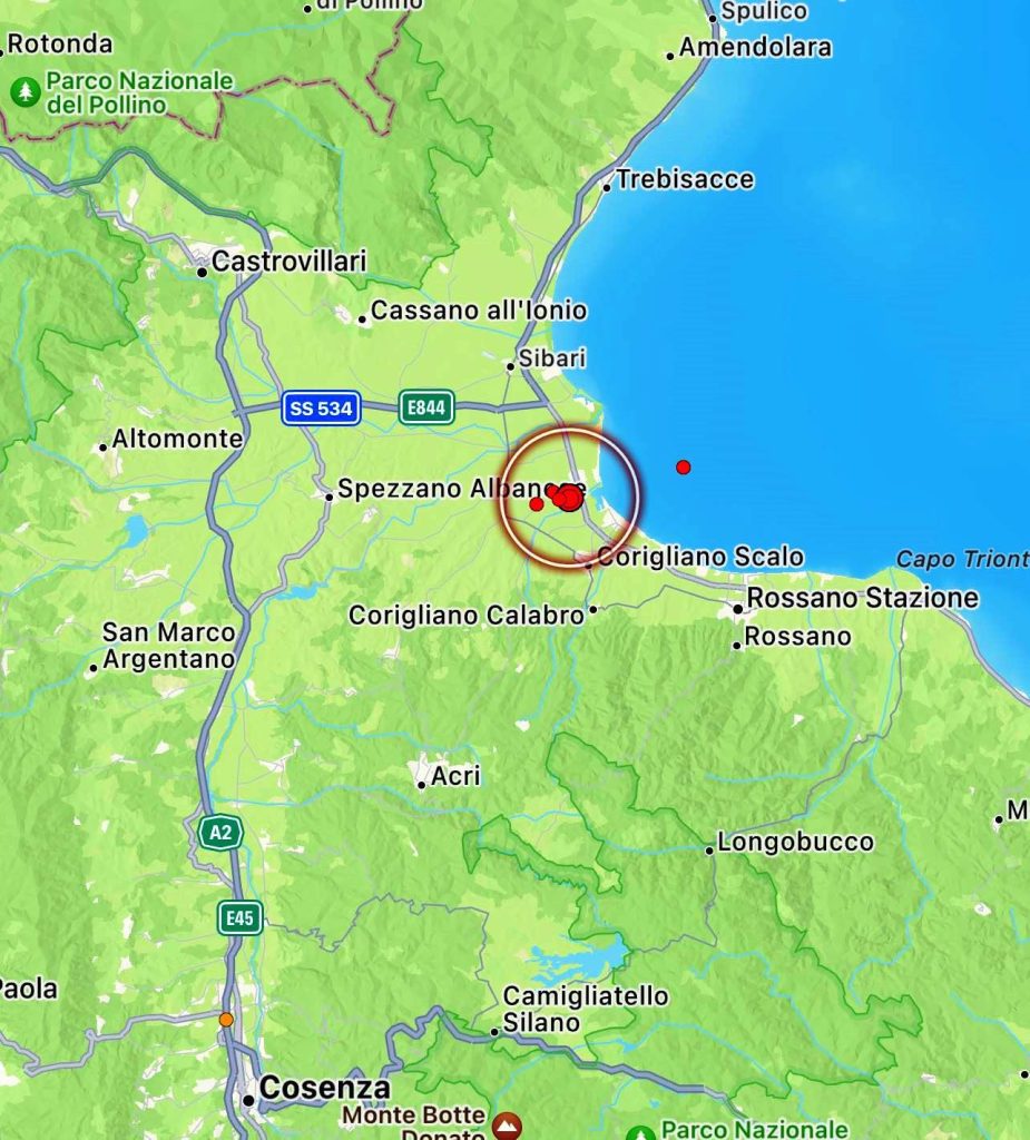 terremoto cosenza