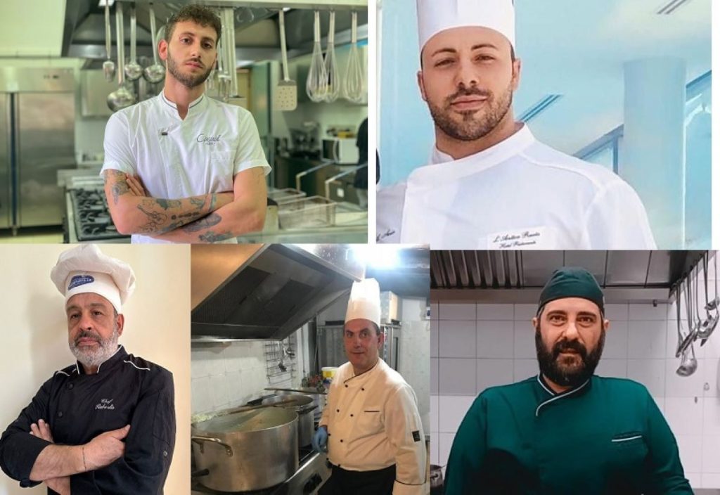 Chef Antonio Cicciù-Chef Alessio Fazio-Chef Roberto Scilipoti e Carmelo Mazzeo-Chef Bruno Capogreco-IMG-20230715