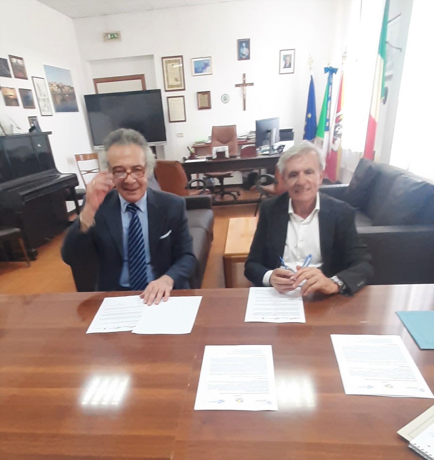 Il Provveditore Vadala ed il Direttore Baldari