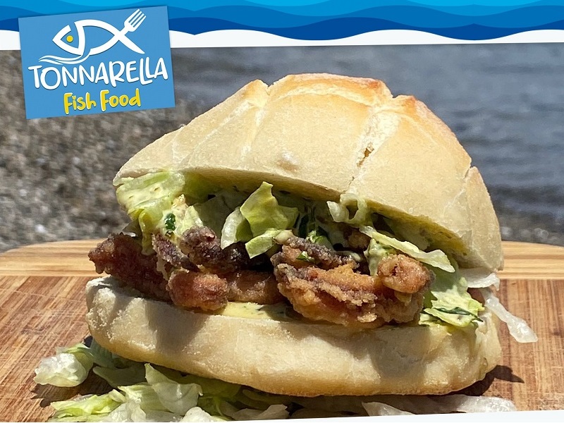 Panino con il totano fritto Tonnarella Fish Food
