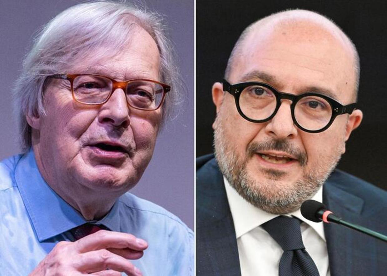 Vittorio Sgarbi e Gennaro Sangiuliano