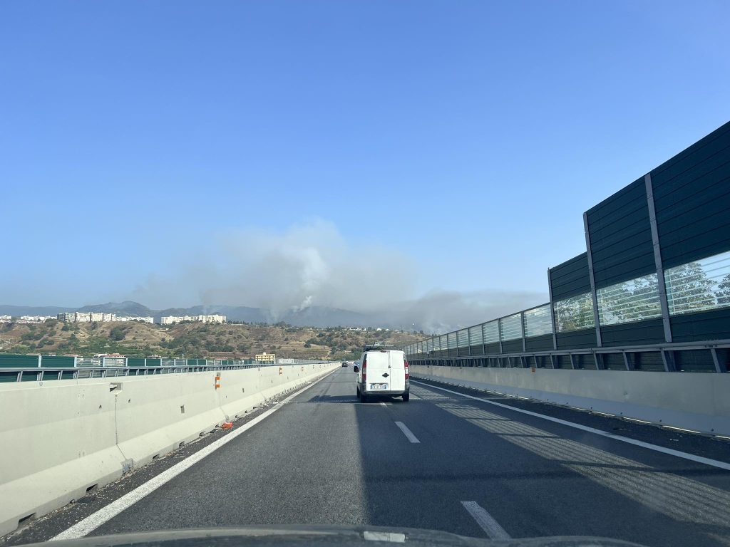 incendio colline reggio