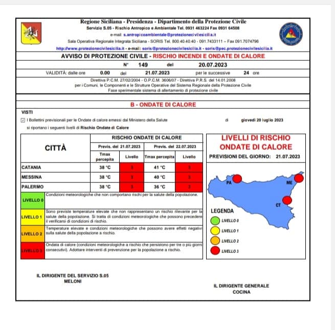 rischio incendio messina