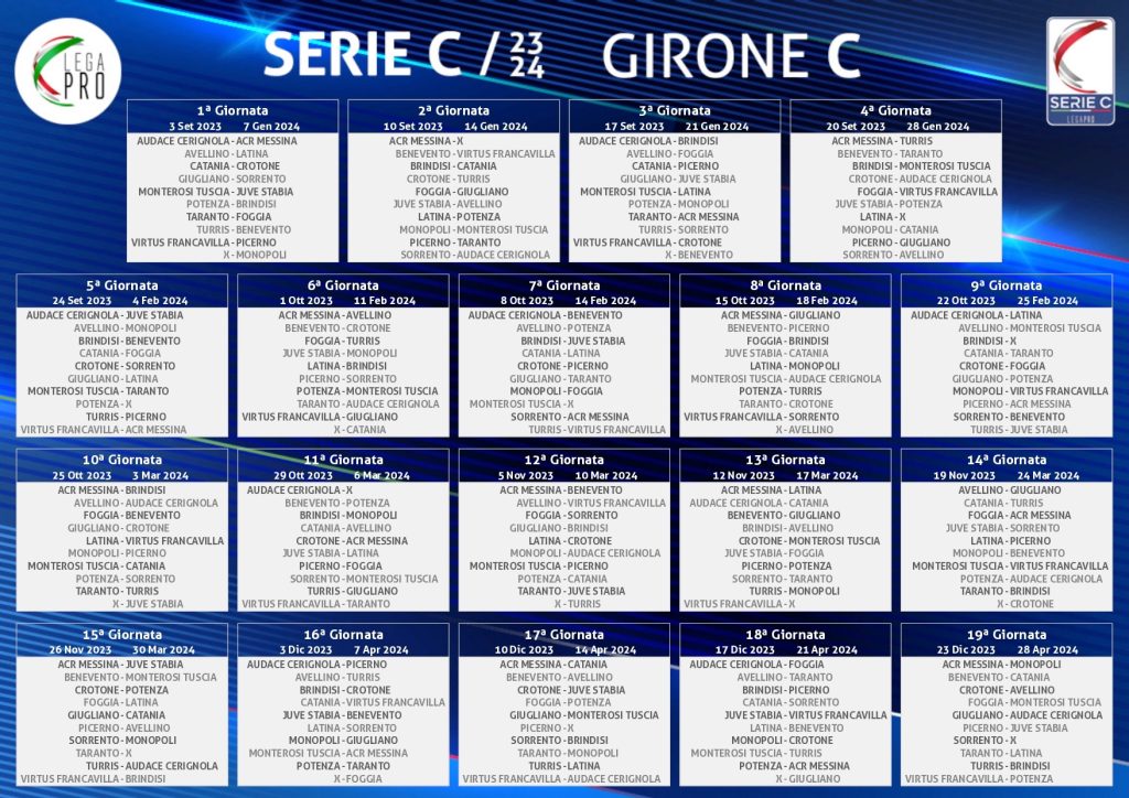 Calendario Serie C girone C