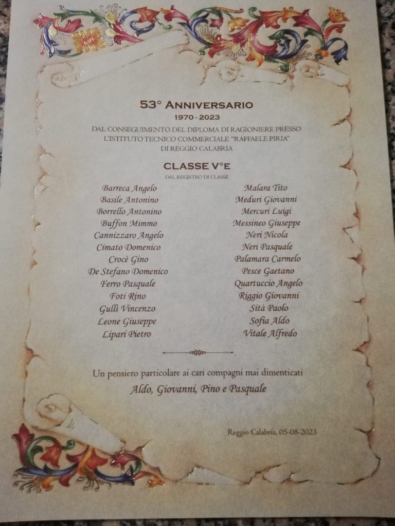 Classe 5ª E Piria 1970