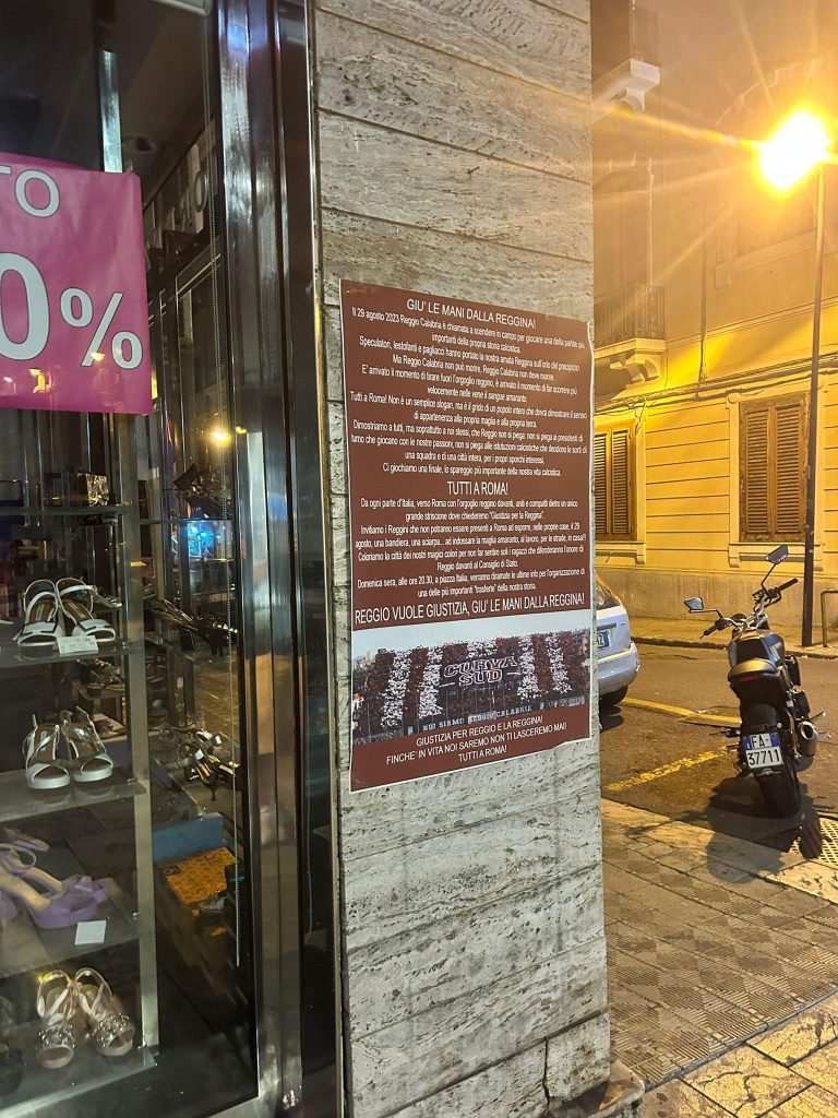 Comunicato Curva Sud per le vie della città