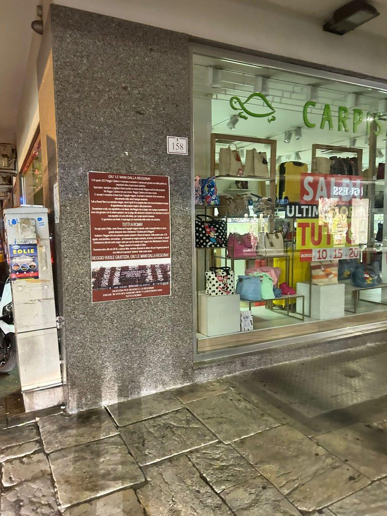 Comunicato Curva Sud per le vie della città