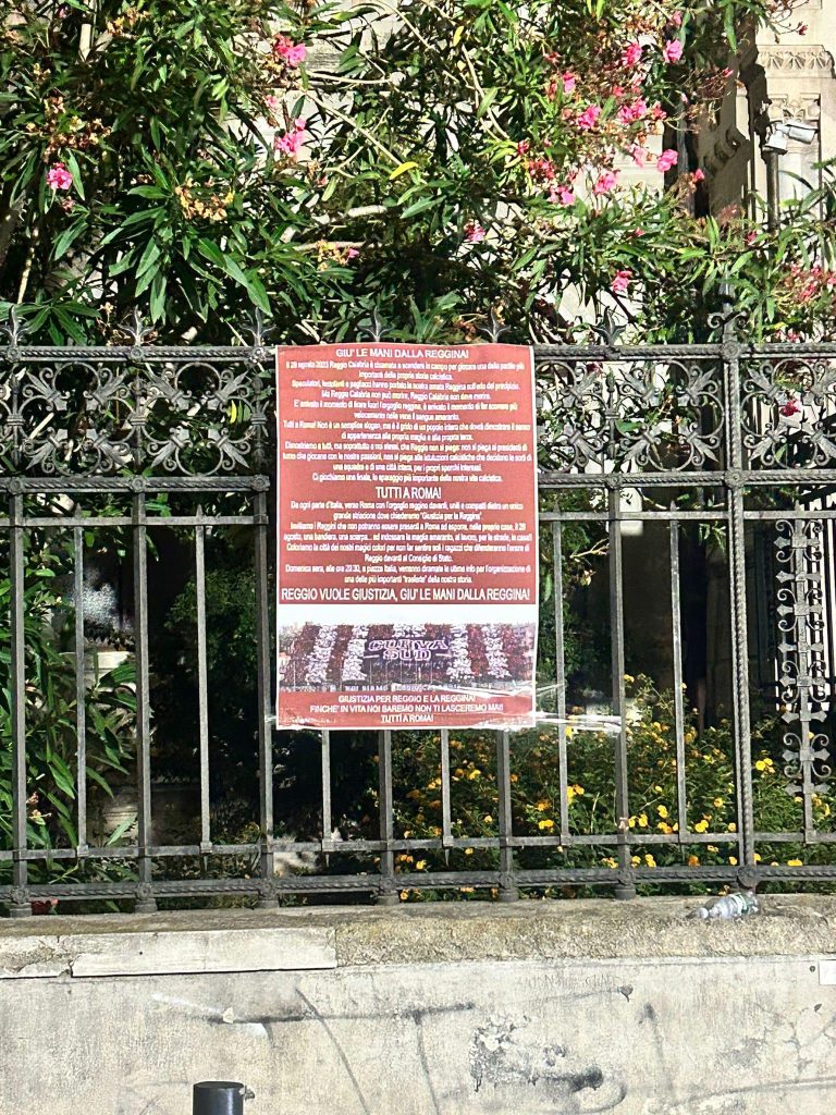 Comunicato Curva Sud per le vie della città