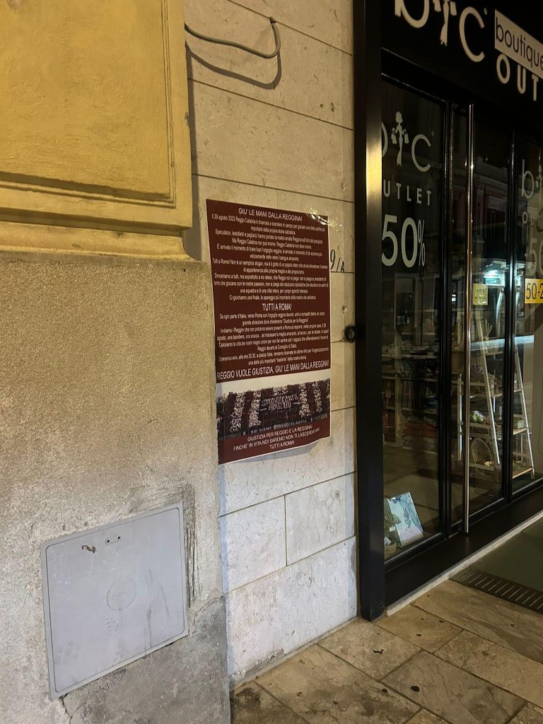 Comunicato Curva Sud per le vie della città