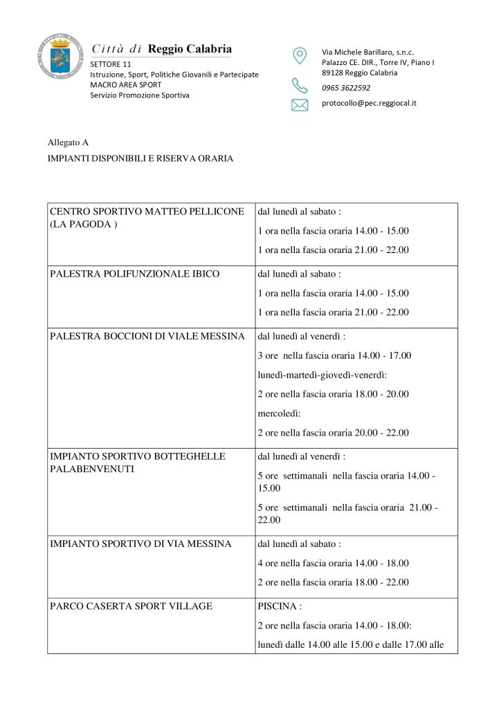 Impianti Sportivi