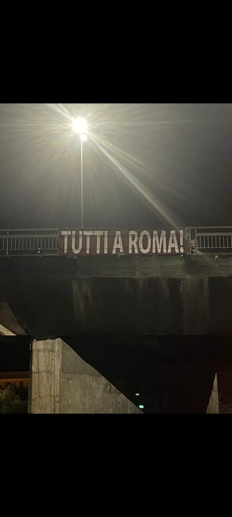 Striscione ultras Reggina in vista del Consigli di Stato