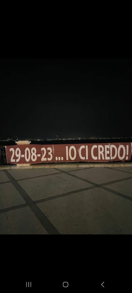 Striscione ultras Reggina in vista del Consigli di Stato